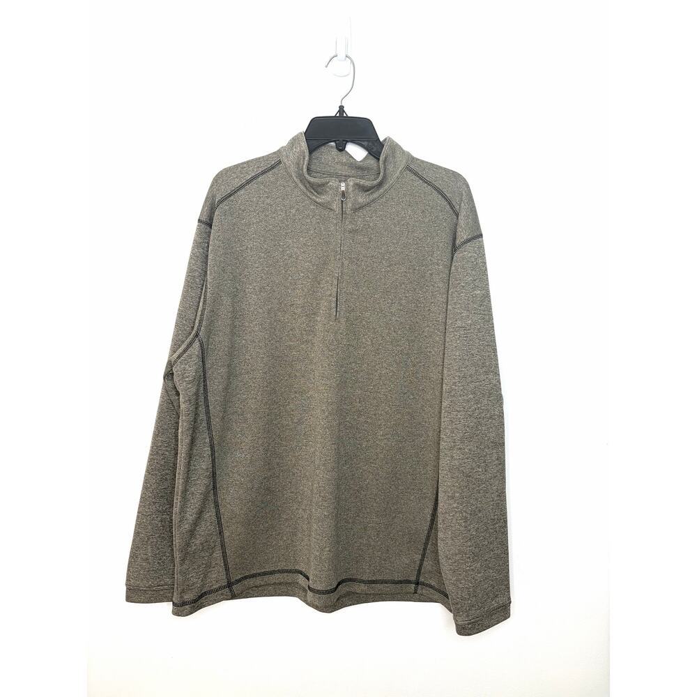 Pebble Beach Performance Men's 1/4 Zip Sweatshirt XL Olive Green Golf Preppy